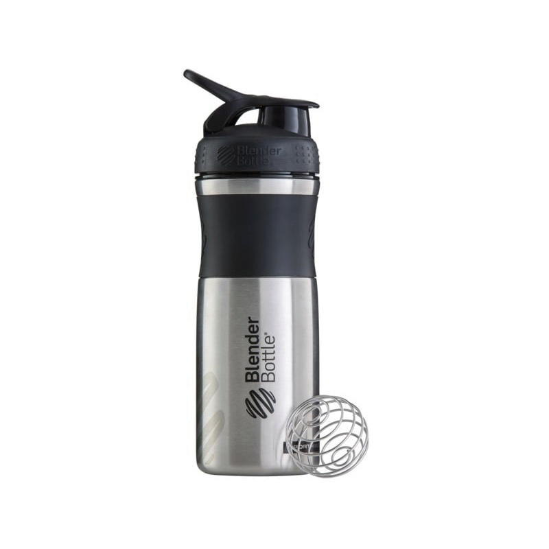 BLENDER BOTTLE Sportmixer Stainless STEEL 820ml BLACK/BLACK iFit
