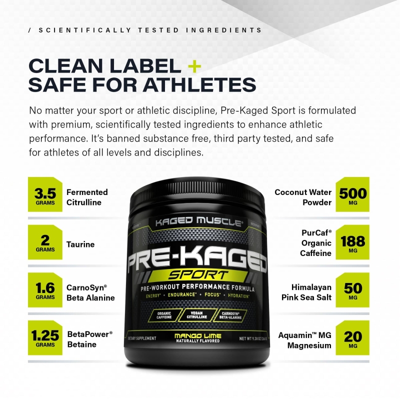 KAGED MUSCLE Pre-Kaged SPORT 264g / 20 servings @ iFit