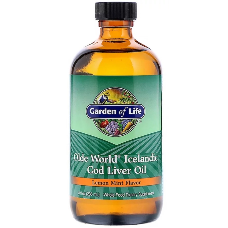 GARDEN OF LIFE Icelandic Cod Liver Oil 236ml Lemon Mint iFit