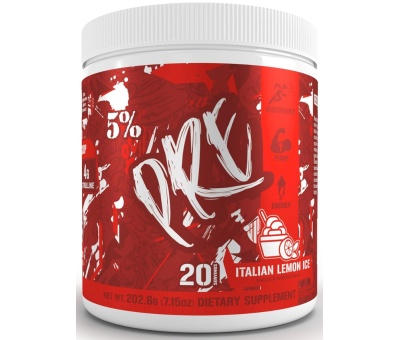 5% NUTRITION Code Red Series PRE 20serv/202g Italian Lemon Ice
