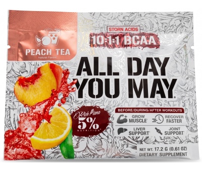 5% NUTRITION All Day You May 17.2 grams (1 serving) - Peach Tea