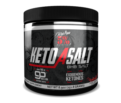 5% NUTRITION Keto aSALT with goBHB Salts 252g Cherry Limeade
