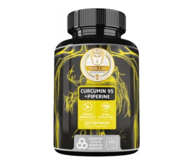 APOLLO´S HEGEMONY Curcumin 95 + Piperine 120 caps. (Kurkumiin)