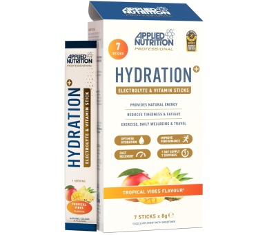 Applied Nutrition Hydration + Electrolyte & Vitamin Powder Stick Packs 7 x 8g Tropical Vibes