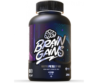 BRAIN GAINS Nootropic Sleep Aid BLACK EDITION 120 Caps