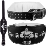 CP SPORTS Leather Weight Lifting Belt (Black) T4-3