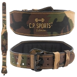 CP SPORTS Weight Lifting belt Leather (MILITARY GREEN) T4-11