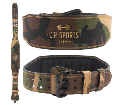 CP SPORTS Weight Lifting belt Leather (MILITARY GREEN) T4-11