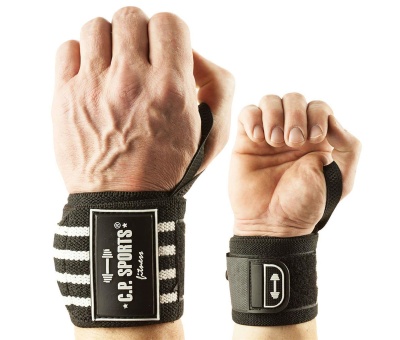 CP SPORTS Strongman Wrist randmesidemed 50cm (T20-1) Must/Valge