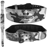 CP SPORTS Weight Lifting belt Leather (Camo Grey) T4-12