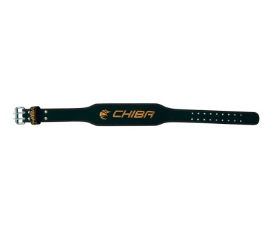 CHIBA Leather Belt (Black/Gold)
