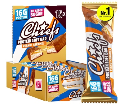 Chiefs Protein Soft Bar 55g Peanut Caramel