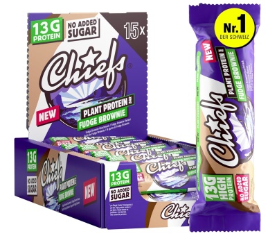 Chiefs Plant Protein Bar 55g Fudge Brownie