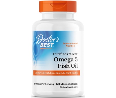 DR´S BEST Purified & Clear Omega 3 Fish Oil 120 Marine Softgels