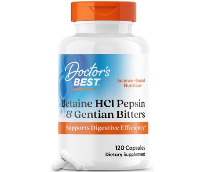 DR´S BEST Betaine HCl Pepsin & Gentian Bitters - 120 caps