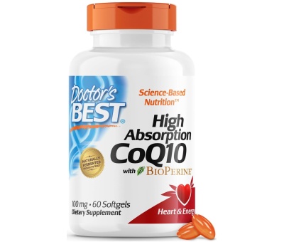 DR´S BEST High Absorption CoQ10 with BioPerine, 100mg - 60softgels