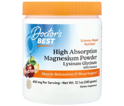 DR´S BEST Magnesium High Absorption Powder 340g Fruit Punch