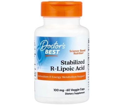 DR´S BEST Stabilized R-Lipoic Acid with BioEnhanced Na-RALA 100 mg, 60veg caps
