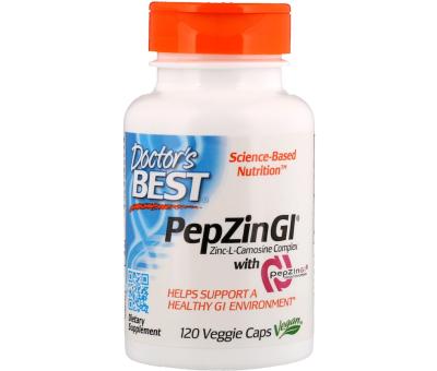 DR´S BEST PepZin GI (Zinc-L-Carnosine) - 120 vcaps (tsink-karnosiin)