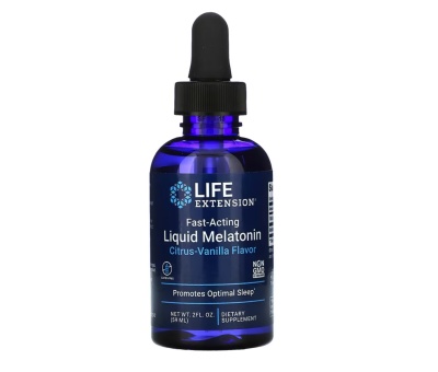 LIFE EXTENSION Fast-Acting Liquid Melatonin 59 ml. Citrus-Vanilla