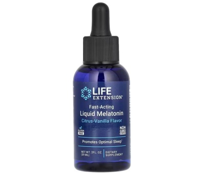 LIFE EXTENSION Fast-Acting Liquid Melatonin 59 ml. Citrus-Vanilla