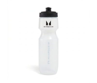 MYPROTEIN Sports Water Bottle Clear/Black