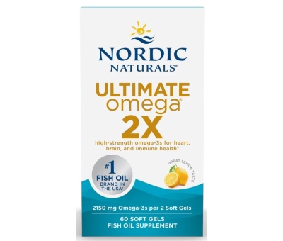 NORDIC NATURALS Ultimate Omega 2X 2150mg 60 Softgels Lemon