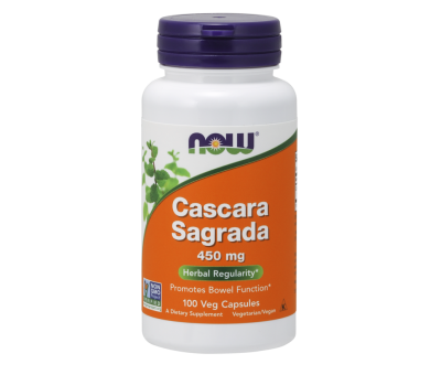 NOW FOODS Cascara Sagrada 450mg - 100 vcaps (Ameerika türnpuu)