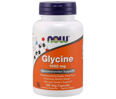 NOW FOODS Glycine 1000mg - 100 vcaps (glütsiin)