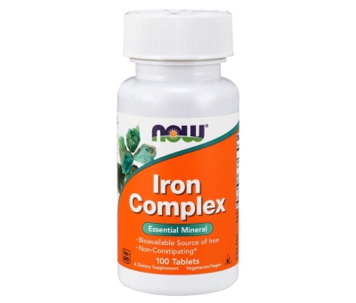 NOW FOODS Iron Complex (27mg) - 100 tablets (raud)