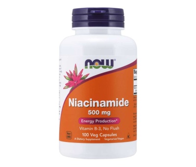 NOW FOODS Niacinamide(B3/No Flush) 500mg - 100 caps (Niatsiinamiid)