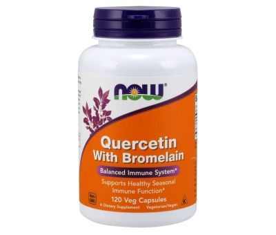 NOW FOODS Quercetin with Bromelain - 120 vcaps (Kvertsetiin ja bromelaiin)