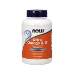 NOW FOODS Ultra Omega 3-D + Vitamin D3 (600 EPA/300 DHA) - 90 softgels