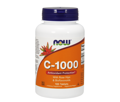 NOW FOODS Vitamin C-1000 with Rose Hips & Bioflavonoids - 100 tablets