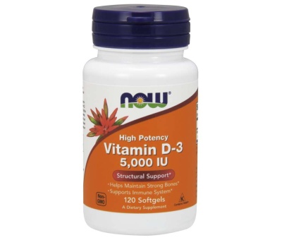 NOW FOODS Vitamin D3, 5000 IU - 120 softgels