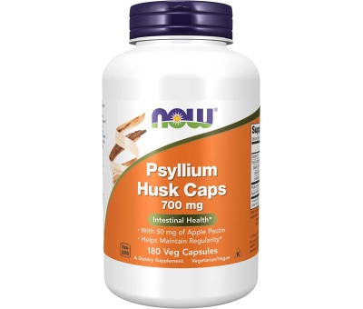 NOW FOODS Psyllium Husk with Apple Pectin 700mg - 180 vcaps