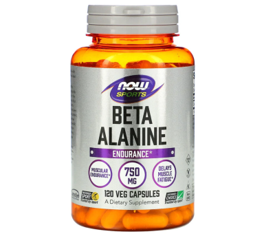 NOW FOODS Beta Alanine 750mg - 120 veg caps (CarnoSyn)