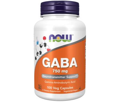 NOW FOODS GABA 750mg - 100 vcaps