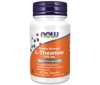 NOW FOODS L-Theanine 200mg with Inositol 60veg Caps (L-teaniin)