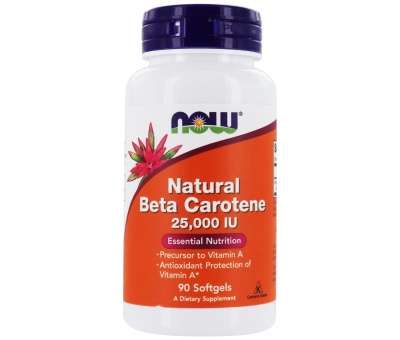 NOW FOODS Beta Carotene 25000iu - 90softgels
