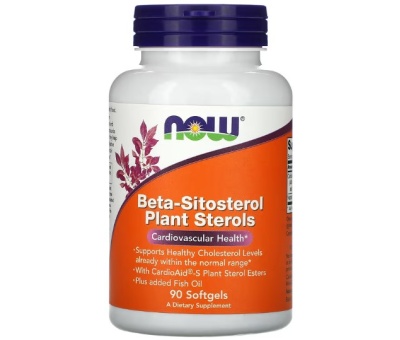 NOW FOODS Beta-Sitosterol Plant Sterols - 90 softgels
