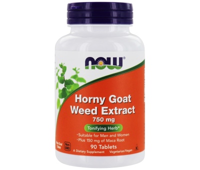 NOW FOODS Horny Goat Weed Extract 750mg - 90 tablets