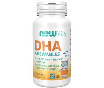 NOW FOODS DHA Kid´s Chewable 100mg - 60softgels