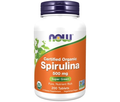 NOW FOODS Spirulina Organic 500mg - 200 tablets