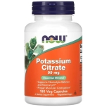 NOW FOODS Potassium Citrate 99mg - 180 vcaps (kaalium)