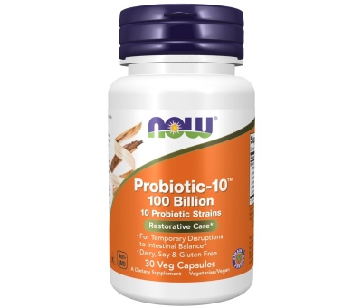 NOW FOODS Probiotic-10, 100 Billion - 30 vcaps