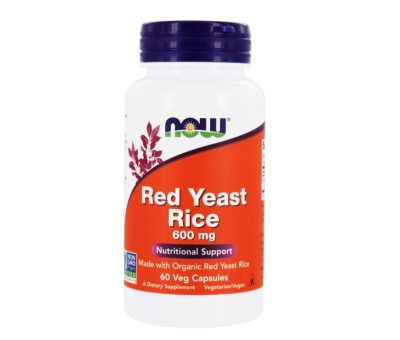 NOW FOODS Red Yeast Rice 600mg 60VCaps (cholesterol langetaja)