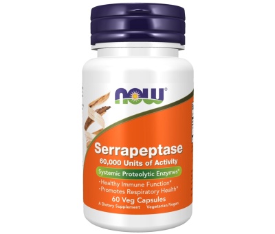 NOW FOODS Serrapeptase 60,000 Units - 60vcaps