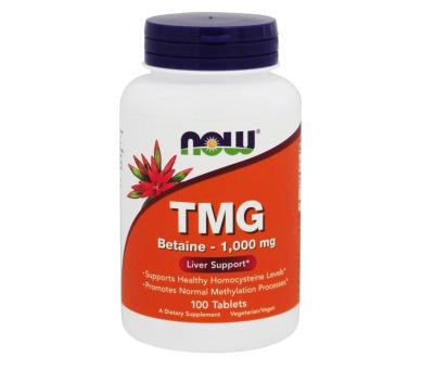 NOW FOODS TMG (Trimethylglycine) 1000mg - 100 tablets