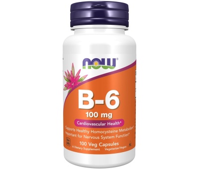 NOW FOODS Vitamin B6 100mg 100 Veg Capsules